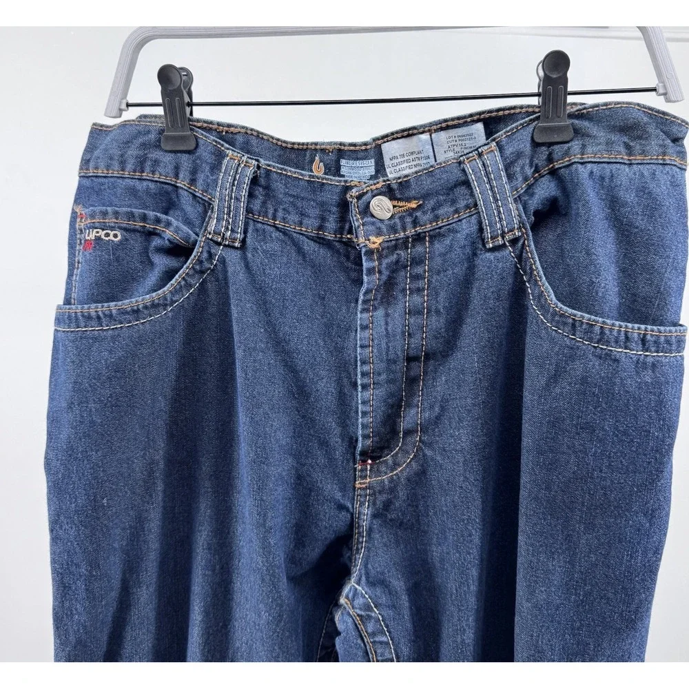 LAPCO FR Flame Resistant Jeans 34X34 Bootcut Denim NFPA 2112 CAT 2 ATPV 15.2
